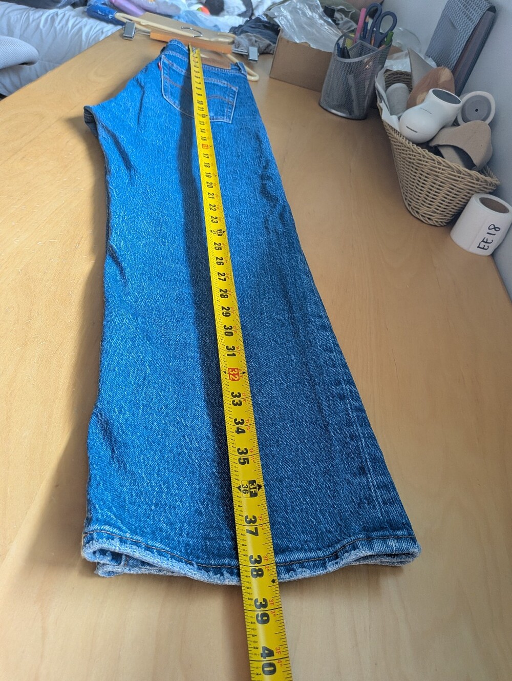 LEVI'S Ribcage Straight Ankle Jeans Size 26x27 Straight Leg 99% Cotton Classic - Picture 12 of 14